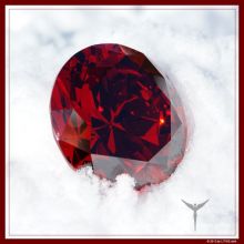 Avatar-Diamant rubinrot groß
